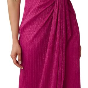 Adrianna Papell Women's Stardust Pleated Draped Gown