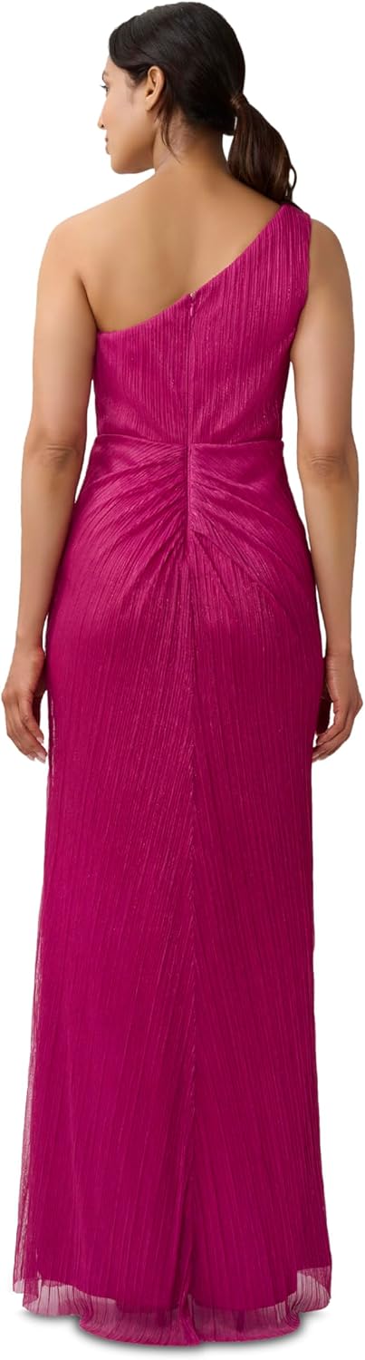 Adrianna Papell Women's Stardust Pleated Draped Gown - Image 3
