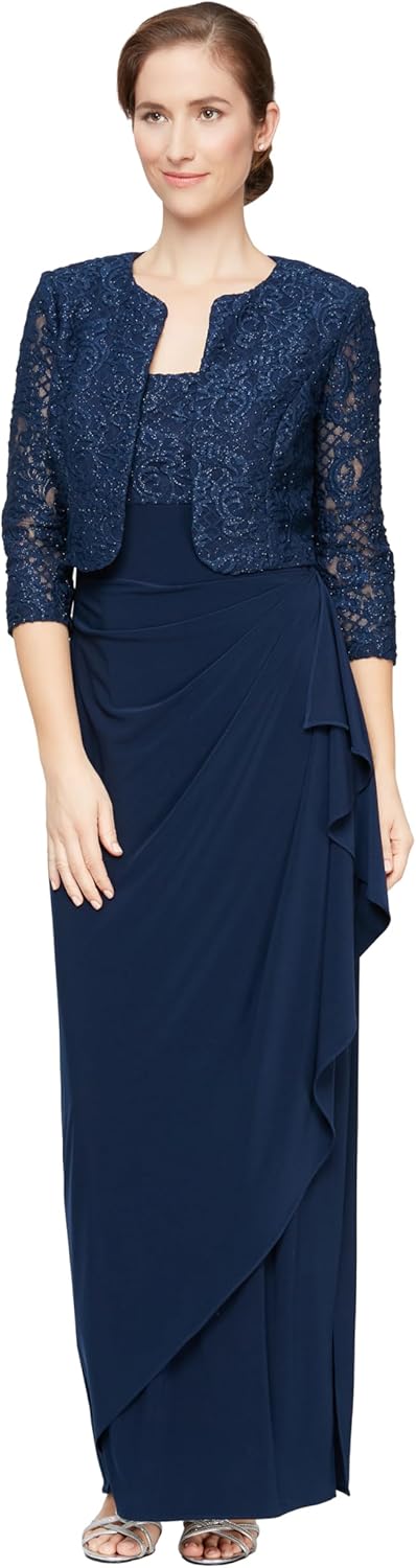 Alex Evenings Women's Empire Waist Bolero Jacket Dress (Petite and Regular Sizes) - Image 14