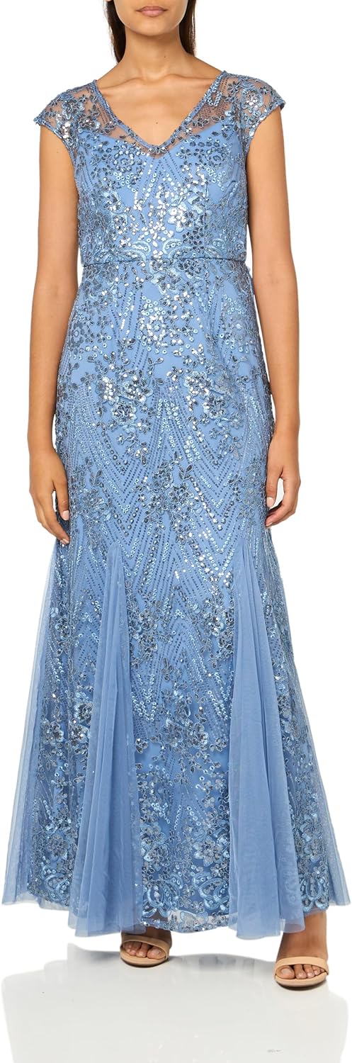 Alex Evenings Women's Long Fit and Flare Mother of The Bride Dress with Godet Detail (Petite and Regular Sizes) - Image 4