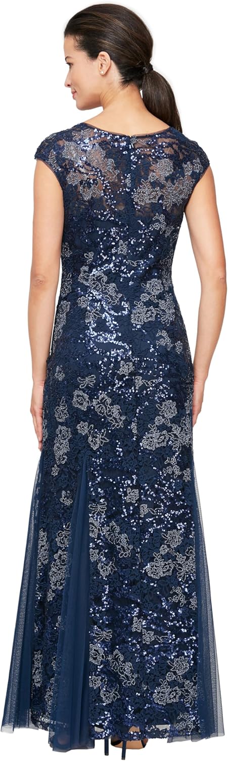 Alex Evenings Women's Long Fit and Flare Mother of The Bride Dress with Godet Detail (Petite and Regular Sizes) - Image 2