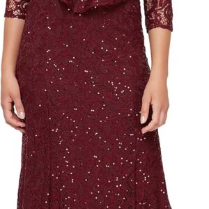 Alex Evenings Women's Long Lace Jacket Dress