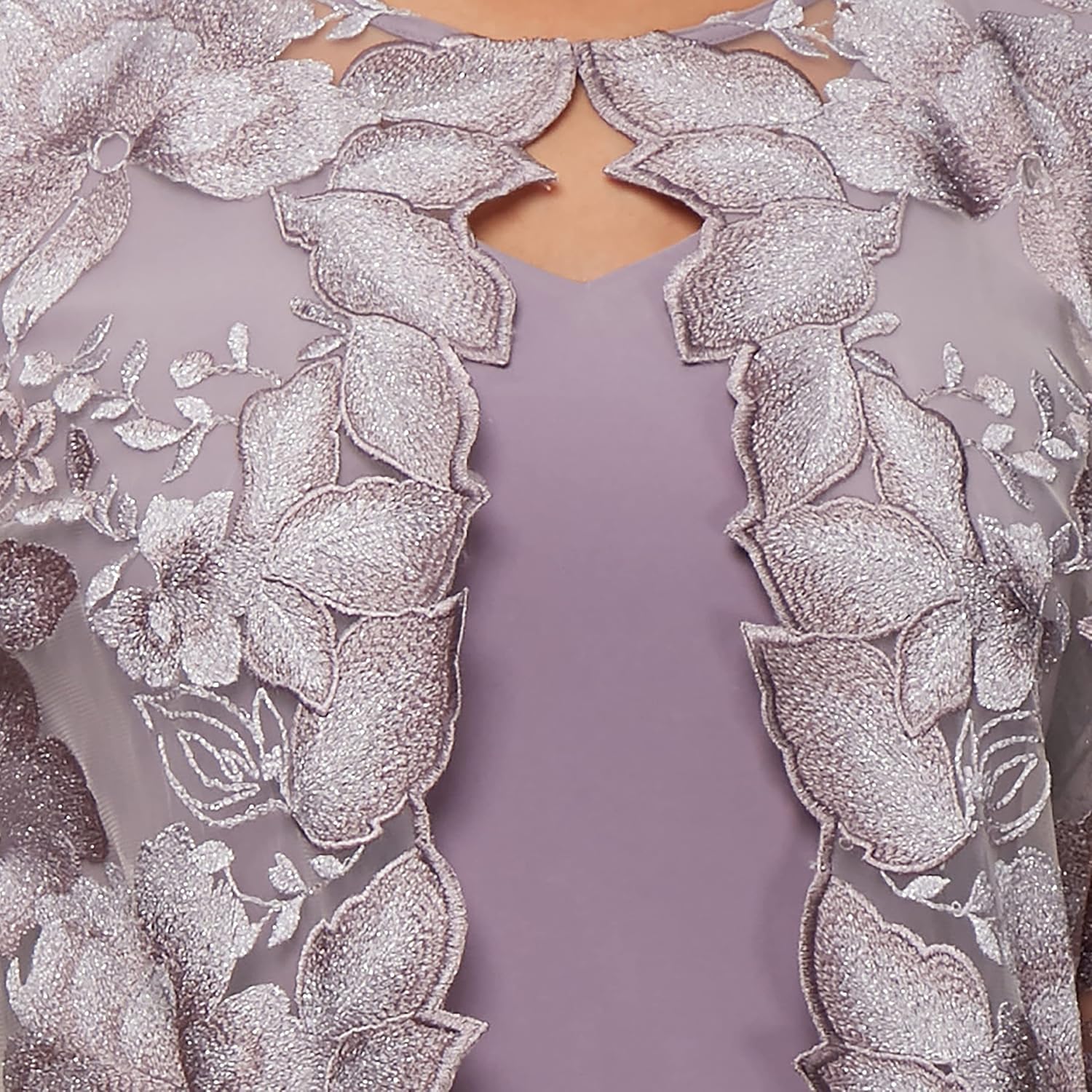 Alex Evenings Women's Plus Size Midi Scoop Neck Shift Dress with Jacket - Image 3