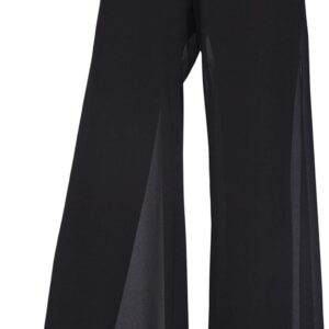 Alex Evenings Women's Wide Leg Chiffon Dress Pant for Mother of The Bride, Elegant Party Outfit (Petite and Regular Sizes)