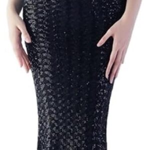 AUOGU Dress Evening Gown Women's Party Socialite Sequin Vertical Long Slim