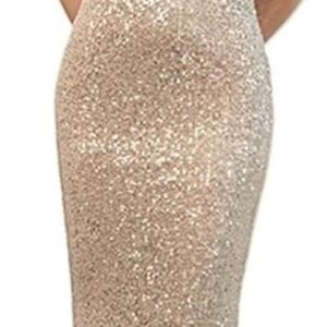 AUOGU Evening Gown Women's Party Socialite Sequin Long Slim-fit Dress