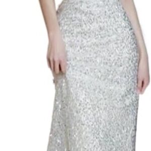 AUOGU Flat Shoulder Evening Gown for Women Banquet Toasting Dress Slimming