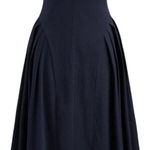 CIDER Maxi Dress for Women Sleeveless High Waist Solid Pleated V Neck Vacation Elegant Party Evening Dresses