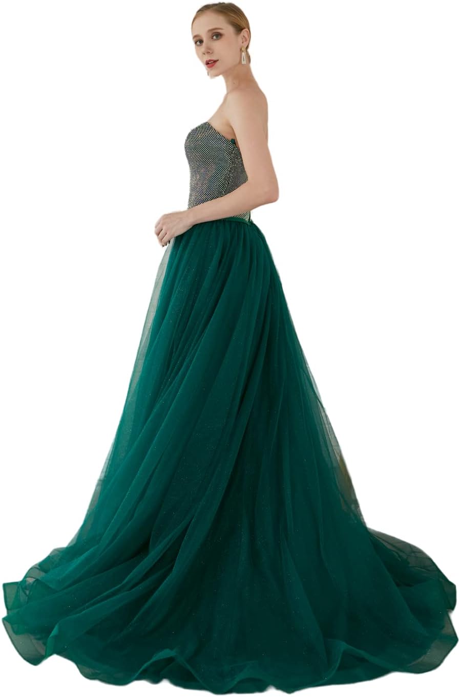 Customized Sweetheart Party Cocktail Fashion Dress, Women's Off The Shoulder Long Dress Tight Corset Cocktail Evening Dress Gold Green - Image 6