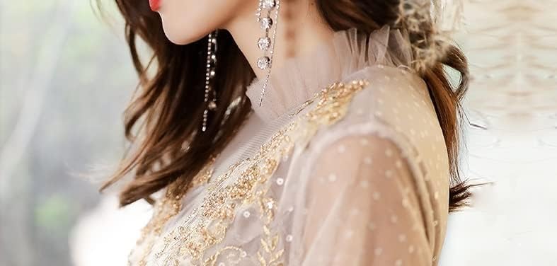 DAVBIR Long Sleeves Prom Dresses Elegant O-Neck Appliques Lace A-line Floor-Length Long Women Evening Gowns Optimal Choice (Color : As Shown, Size : Small) - Image 3