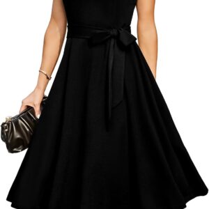 DRESSTELLS Women's Cocktail Dresses, Formal Wedding Guest Church Modest Party Prom Dress 2025