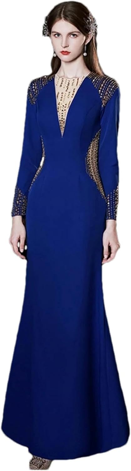 Evening Gowns for Women Beading Mermaid Dresses Woman Party Night Evening Dresses