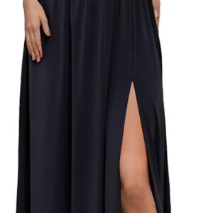 Ever-Pretty Women's Bridesmaid Dresses Deep V-Neck Sleeveless Side Slit Floor Length Wedding Guest Dress 0168B