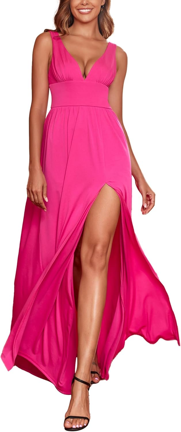Ever-Pretty Women's Bridesmaid Dresses Deep V-Neck Sleeveless Side Slit Floor Length Wedding Guest Dress 0168B - Image 17