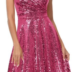 GRACE KARIN Women's Sleeveless Wrap V-Neck A-line Bridesmaid Cocktail Party Dress