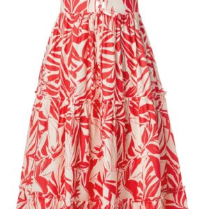 GRACE KARIN Women's Summer Floral Dress 2025 Spaghetti Strap Smocked Tiered Casual Boho Maxi Long Sundress with Pockets