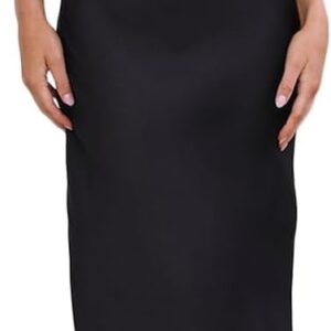 Halfisland Satin High Neck Backless Sleeveless Midi Dresses for Women Elegant Mock Neck High Waist Cross Back Cocktail Dress