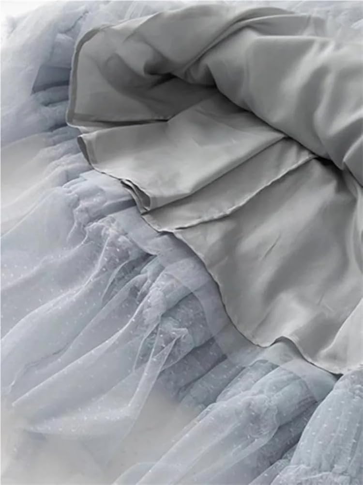 KswyyuwxgqI Women's Long Sleeve Sequin Dress Mesh Patchwork Perspective O-Neck Evening Dresses - Image 6