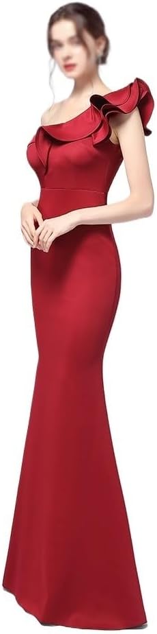 MVUYO Easy Shoulder Party Evening Gown Long Slimming Sexy Dress for Parties - Image 4