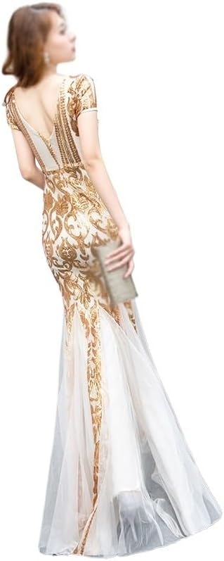 MVUYO Evening Dress Spring Long Sequin Banquet Evening Wear Slimming Annual Performance Evening Dress - Image 4