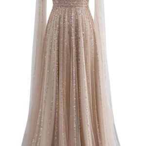 NGBUY Sparkly Tulle Prom Dress A-Line Evening Dress Pageant Dress
