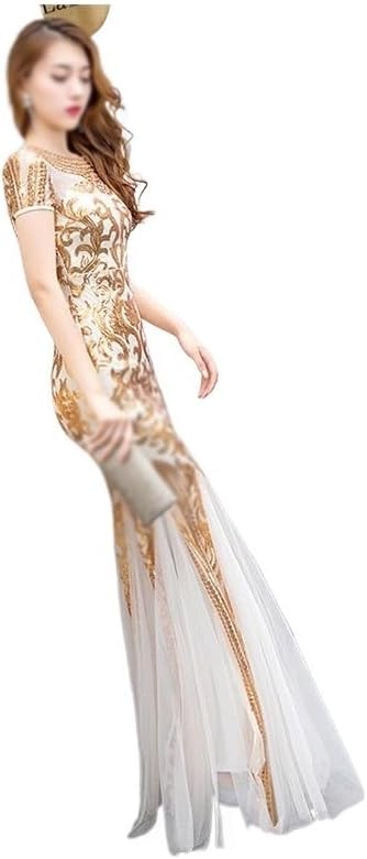 ONMYJFD Evening Dress Spring Long Sequin Banquet Evening Wear Slimming Annual Performance Evening Dress - Image 3