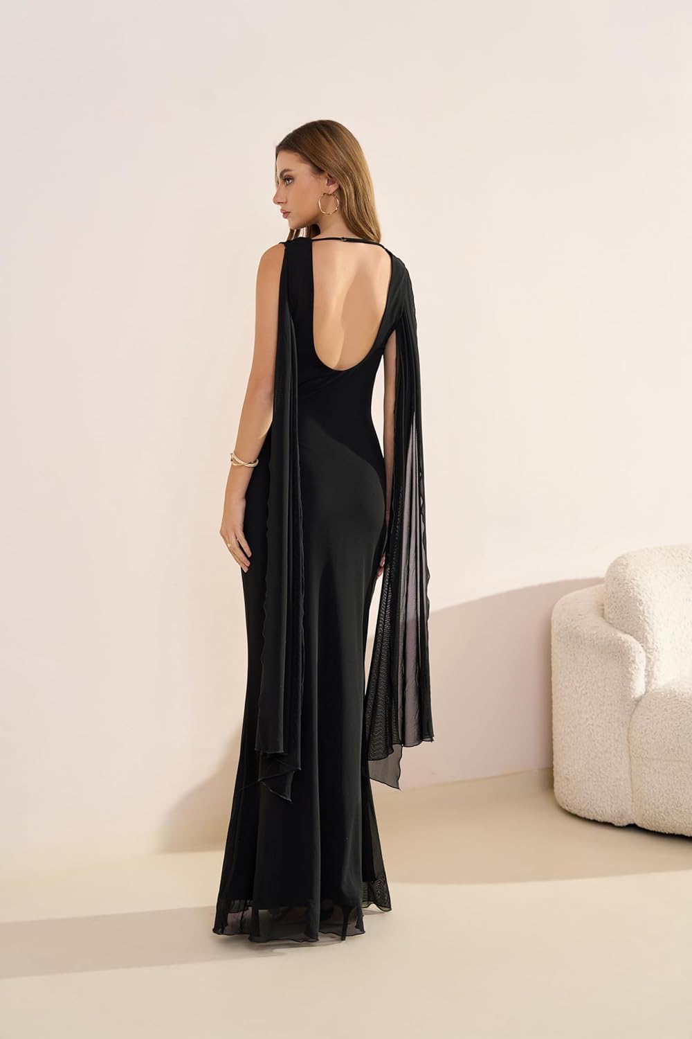 Parthea Women's Summer Formal Wedding Guest Dresses Sleeveless Backless Long Elegant Evening Party Maxi Bodycon Dress - Image 2