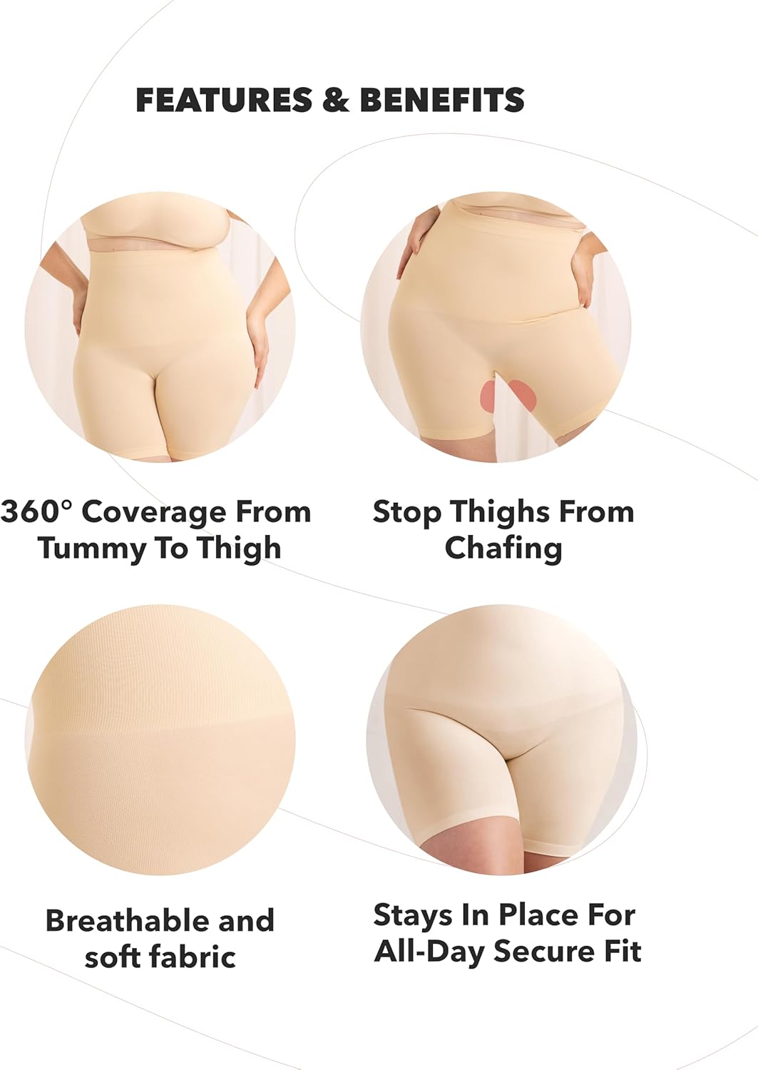 SHAPERMINT Shapewear for Women - High-Waisted Shapewear Tummy Control Shorts, Faja Body Shaper, Underwear for Women - Image 4