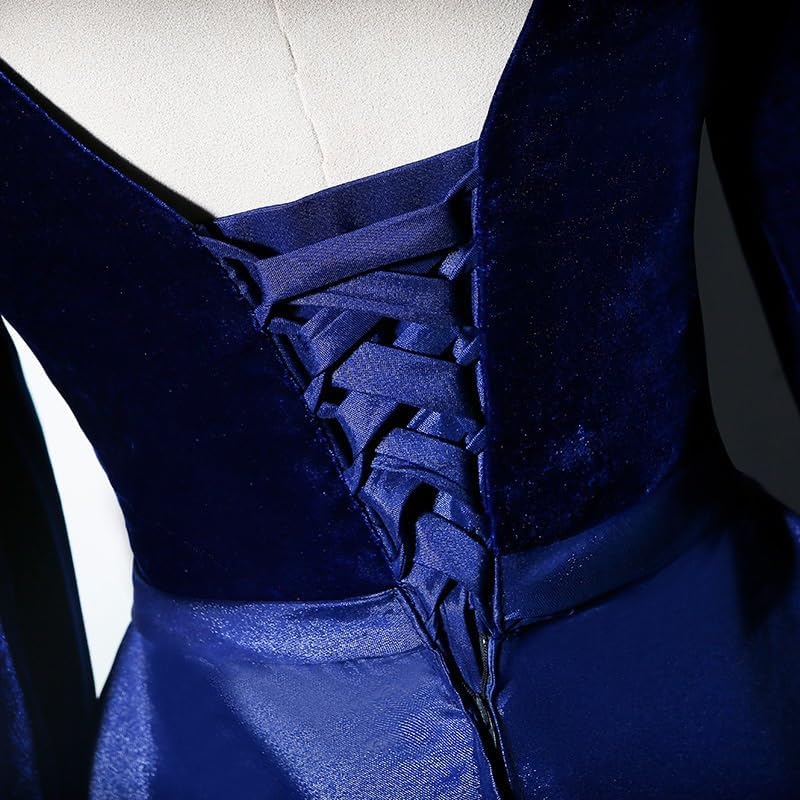 SIDUFHAOPKLL Banquet Evening Dress Long Slim-fit Mid-Long Sleeve Dress Annual Performance Chorus Hostess - Image 4