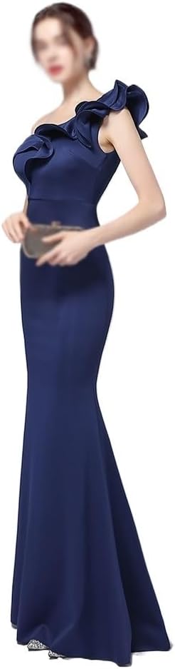 SIDUFHAOPKLL Banquet Evening Dress Party Long Slimming Sexy Dress Easy Shoulder - Image 4