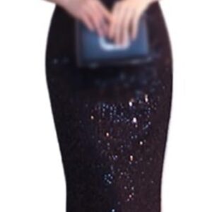 SIDUFHAOPKLL Black Evening Gown Women's Banquet Long Celebrity Annual Party Dress