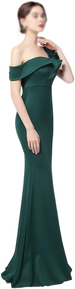 SIDUFHAOPKLL Dress Easy Shoulder Party Evening Dress Party Long Look Slim Sexy - Image 3