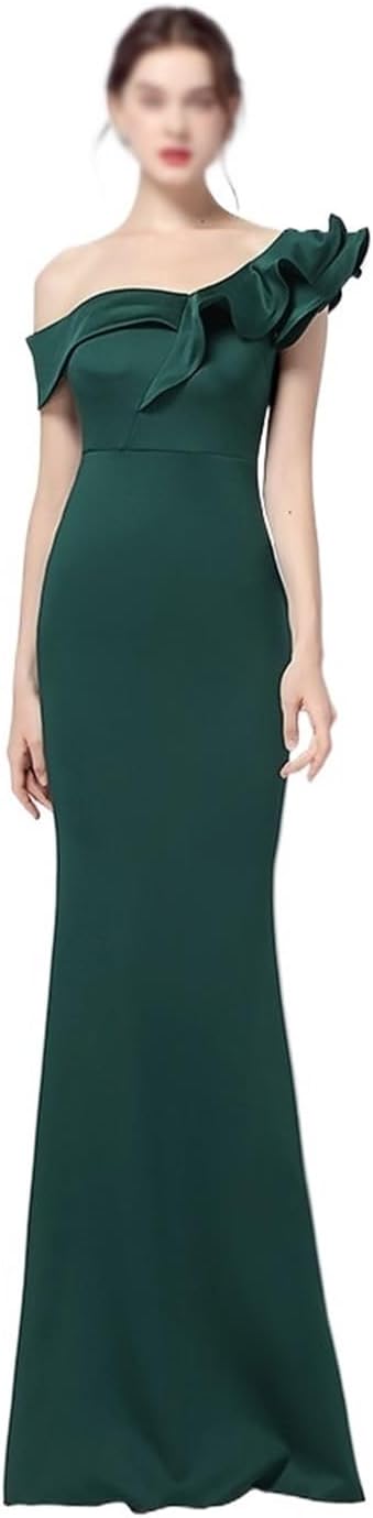 SIDUFHAOPKLL Dress Easy Shoulder Party Evening Dress Party Long Look Slim Sexy