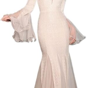 SIDUFHAOPKLL Long Sleeve French Evening Dress Spring Banquet Annual Dress