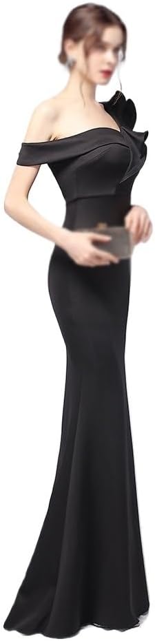 SIDUFHAOPKLL Sexy Dress Easy Shoulder Party Evening Dress Party Long Slimming - Image 3