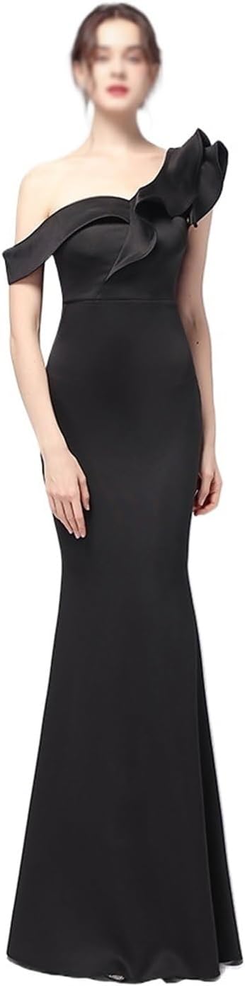 SIDUFHAOPKLL Sexy Dress Easy Shoulder Party Evening Dress Party Long Slimming