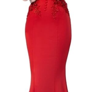 SIDUFHAOPKLL Slim-fit Dress Wedding Evening Dress Ladies Toasting Wedding Long Dress Word Shoulder Appreciation Banquet