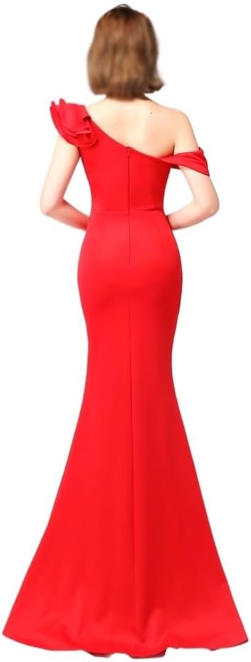 TEOYETTSF Long Slimming Sexy Dress Easy Shoulder Party Evening Dress Party - Image 5