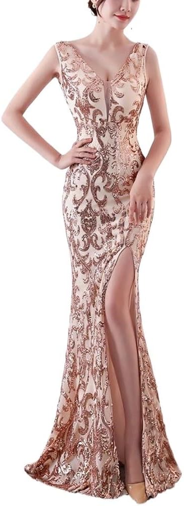 V-Neck Backless Evening Dresses Embroidered Tulle Formal Dress Sexy High Split Women Formal Gown - Image 5