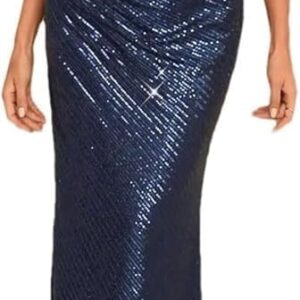 Women's Sexy Asymmetrical Backless Sequins Evening Gown Floor-Length Slim Fit Prom Party Dress