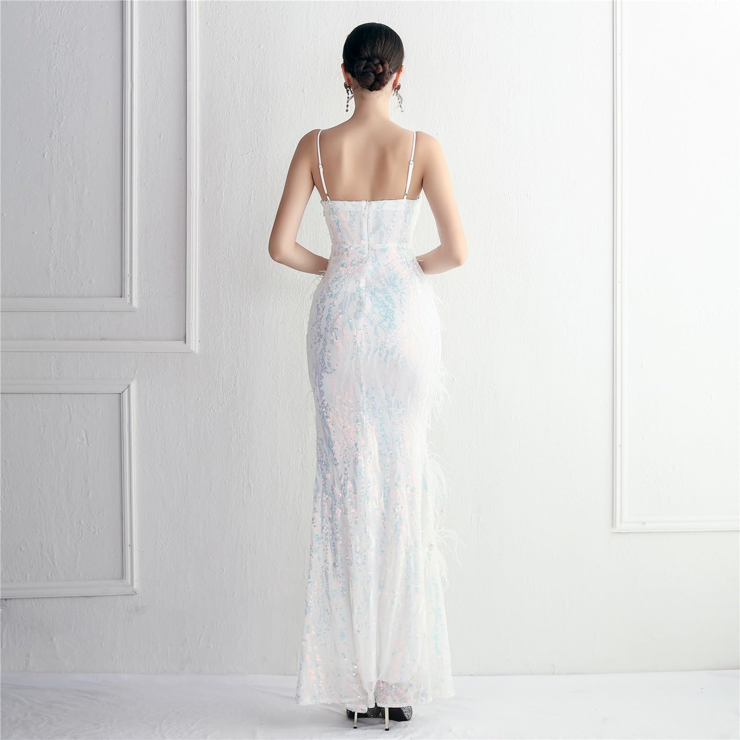 YMGSCC Sequin Long Oversized Women's Performance Dress, Banquet Evening Dress(4X-Large) - Image 5