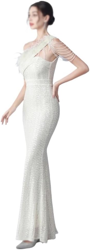 YUYUFA Banquet Socialite Sequin Vertical Long Slim-fit Dress Evening Dress for Women - Image 2